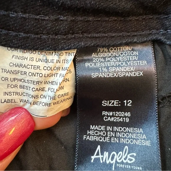 Angels midrise curvy boot cut jeans dark wash size 12 - Picture 5 of 7